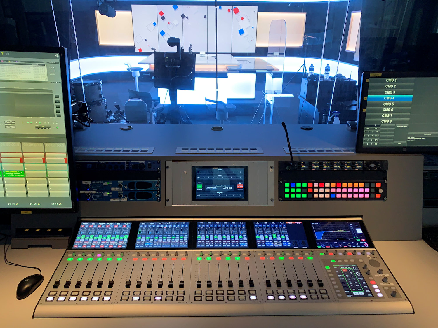 Professional radio and broadcast studio
